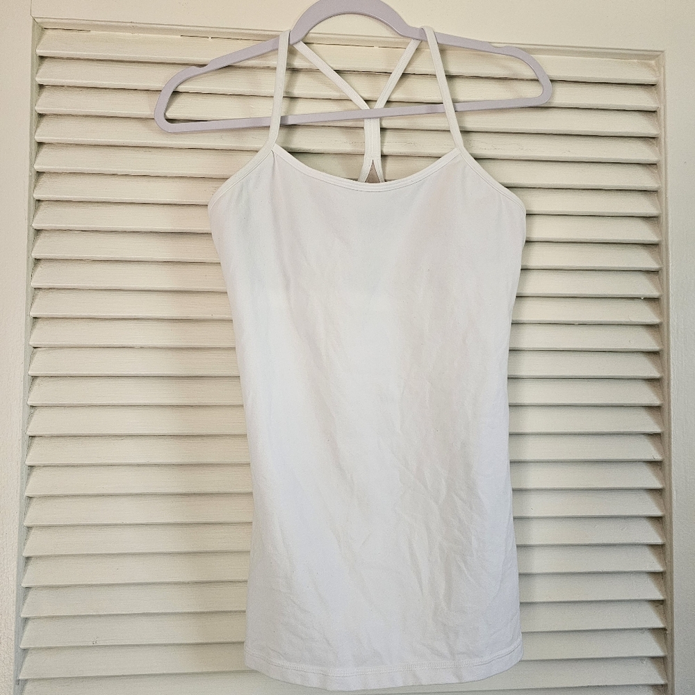Lululemon White Power Y Tank 8